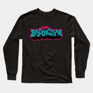 Brooklyn New York - Embrace the Urban Vibe with this colorful bold Graffiti Style design Long Sleeve T-Shirt